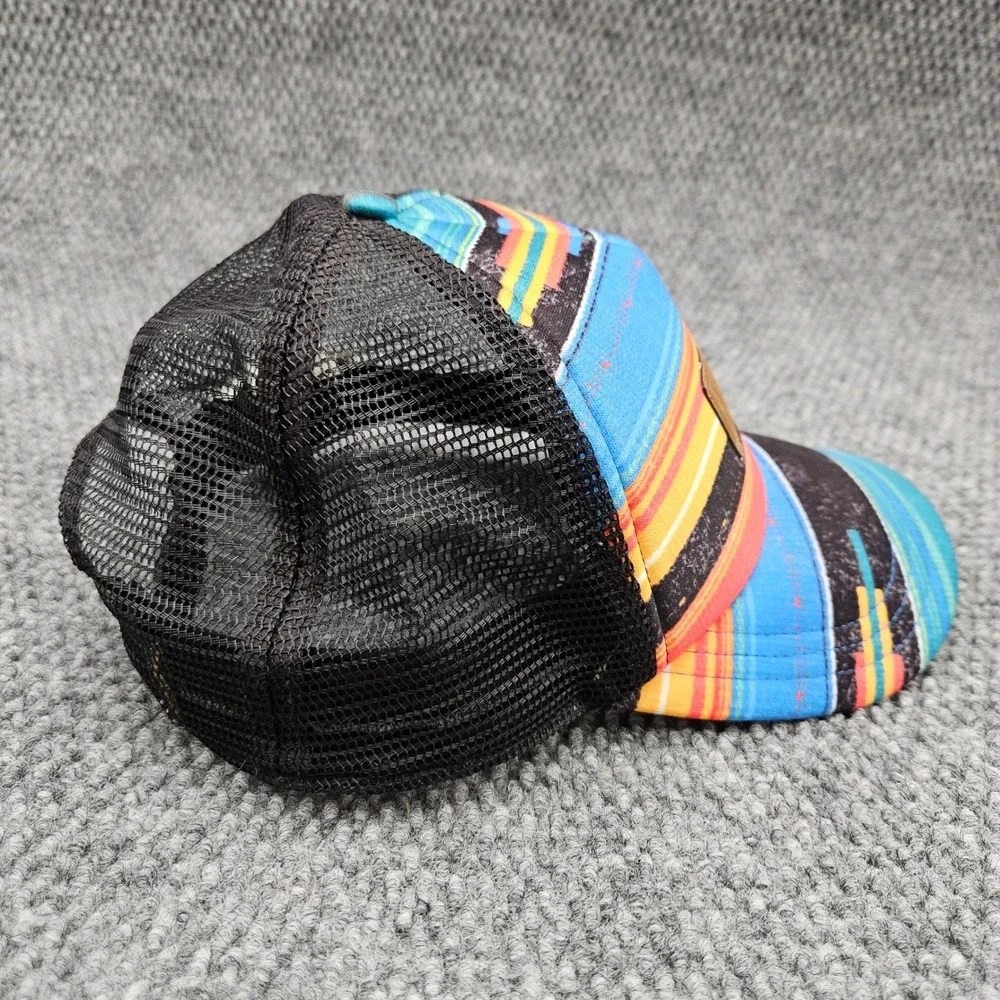 Dakine Women's Multi Color Striped Foam Mesh Trucker Snapback Hat Ball Cap - Picture 4 of 7